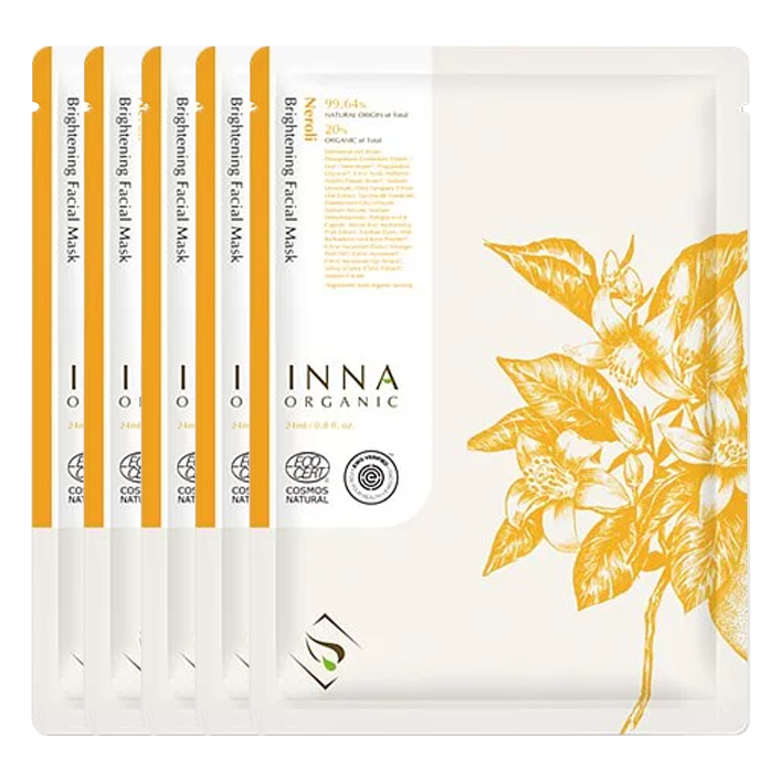 Inna Organic Neroli Whitening Facial Mask - 1pc/ 3 pcs package/ 5 pcs package