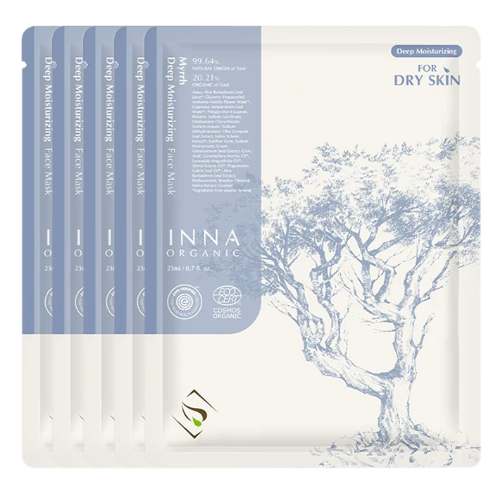 Inna Organic Myrrh Deep Moisturizing Facial Mask - 1pc/ 3pcs package/ 5pcs package