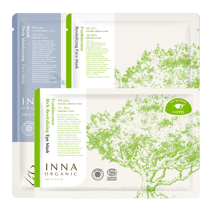 Inna Organic Facial Mask Set For Weekly Usage (3 Items in 1 Package)