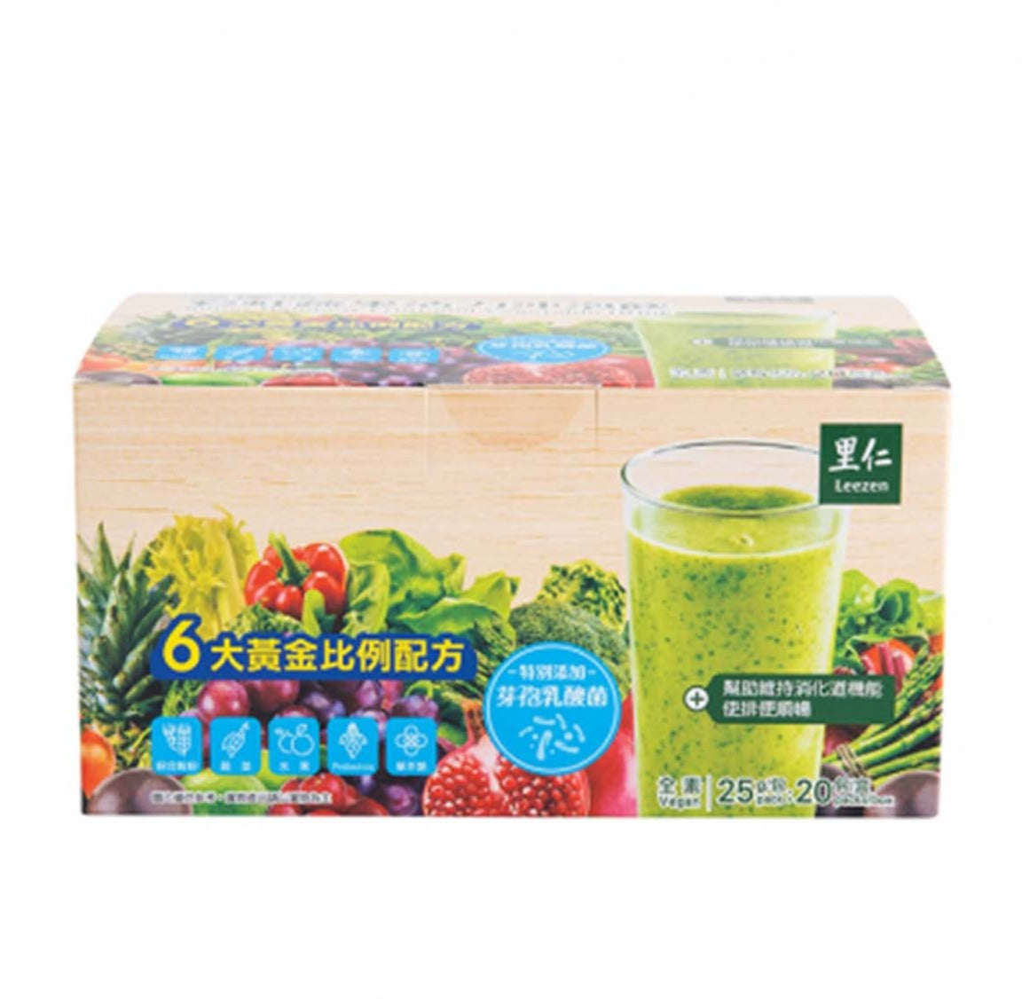 LeeZen SuperRainbow Fruit & Vegetable Drink 500g (20 packs x 25g/pack)