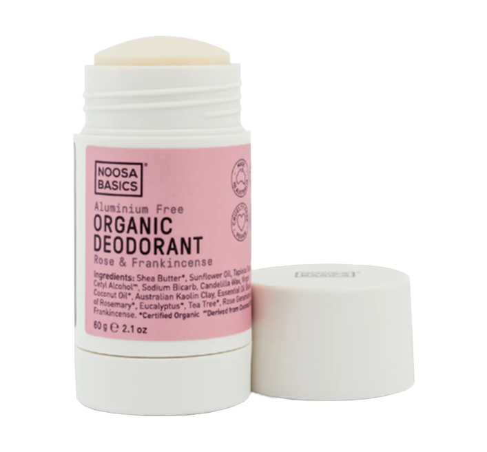 Noosa Basics Organic Deodorant Stick (Full Strength) - Rose and Frankincense 60g ℮ 2.1 oz