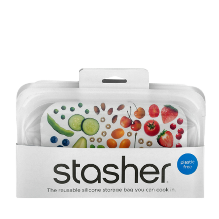 Stasher Silicone Reusable Space-Efficient Storage Bag (Clear) - Small (293.5ml/9.9 fl oz)